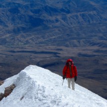 The ridge to the main summit of Nevado Chachani